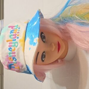 NWT Disneyland Resort Spirit Jersey Bucket Hat Tie Dye Splatter Pink Blue Yellow